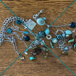 Don't store your jewelry on your dresser in a pile. Silver jewelry
