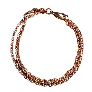 Copper Chain Bracelet with Lobster Clasp