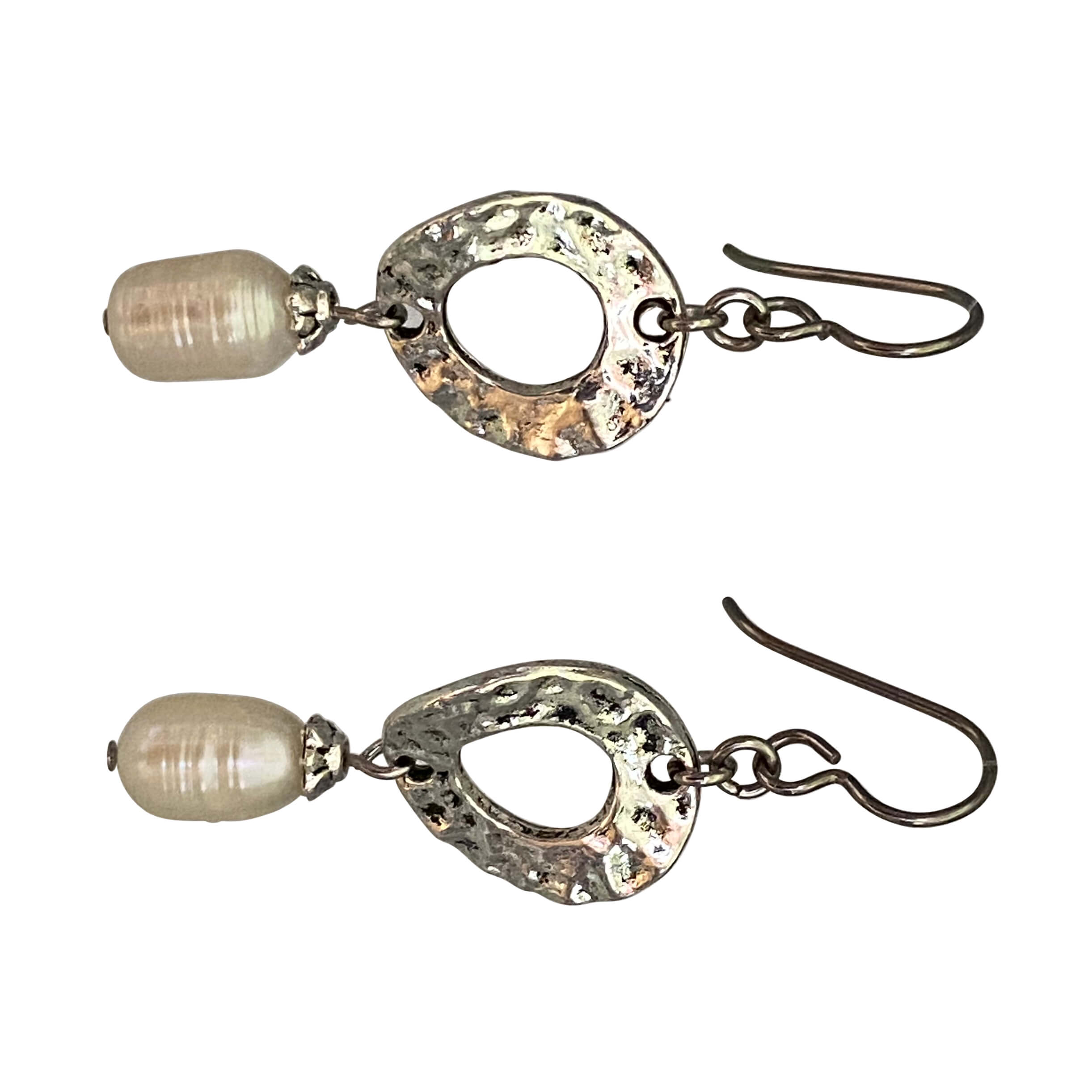 Baroque Pearl Dangling Earrings-Earrings- Creative Jewelry by Marcia