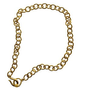 Thick Gold Chain Chunky Necklace with Toggle Clasp