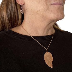 Elm Leaf Copper Necklace
