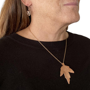 Maple Viburnum Copper Leaf Necklace