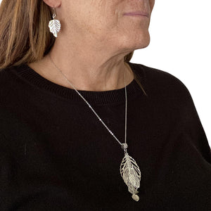 Silver Leaf Chain Necklace