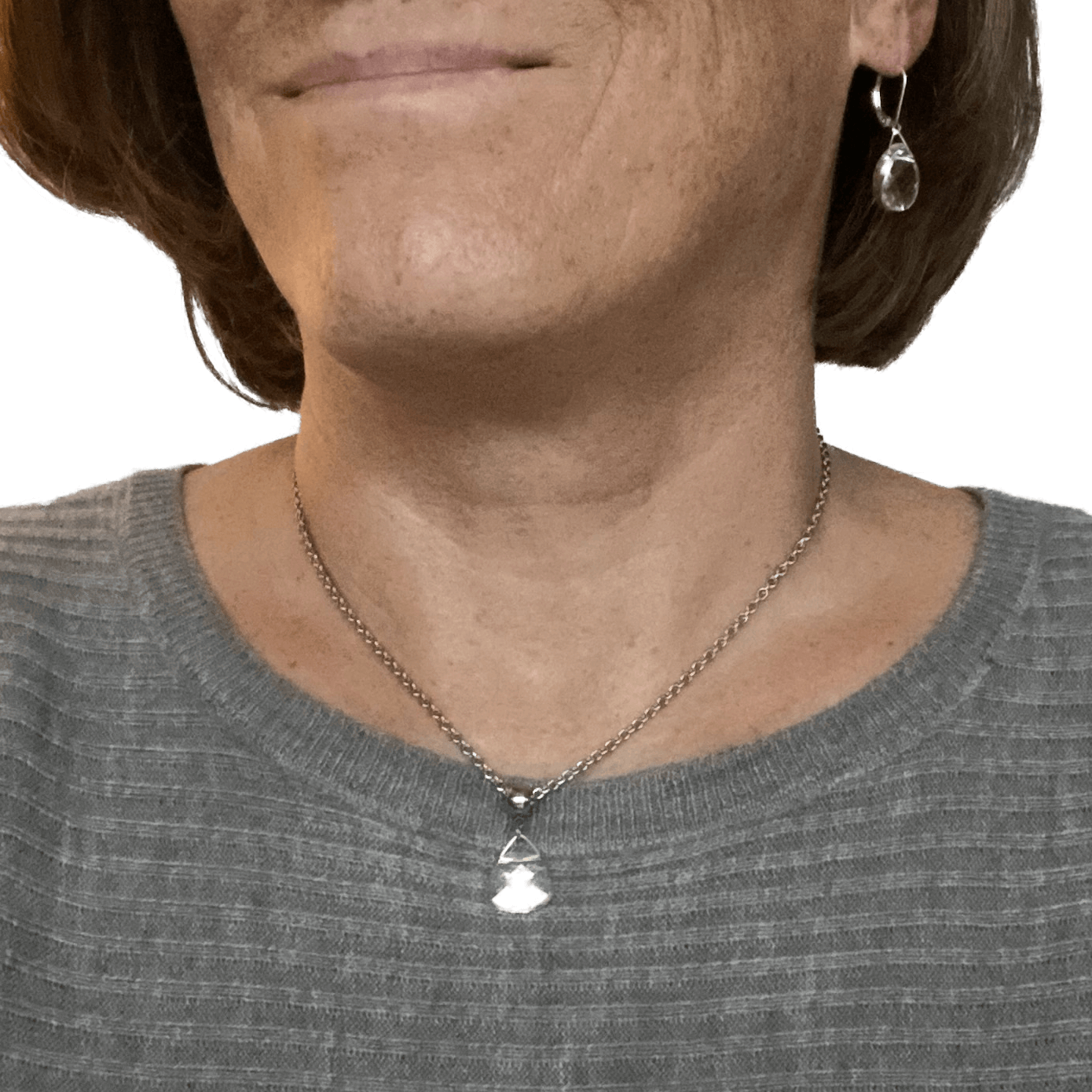 Clear Swarovski Crystal Necklace - Creative Jewelry by Marcia - Asymmetrical Jewelry - Timeless Jewelry