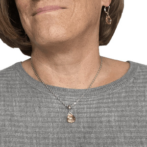 Golden Shadow Swarovski Crystal Necklace - Creative Jewelry by Marcia - Asymmetrical Jewelry - Timeless Jewelry