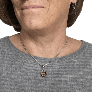 Peacock Swarovski Crystal Necklace - Creative Jewelry by Marcia - Asymmetrical Jewelry - Timeless Jewelry