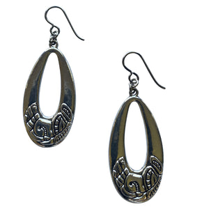 Oval Design Statement Earrings for Sensitive Ears