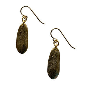 Oblong Stardust Gold Earrings