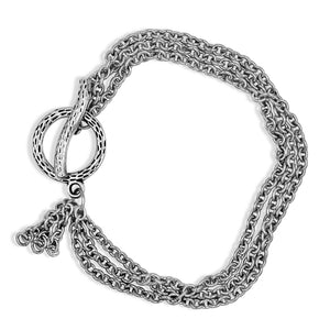 Stainless Steel Chain Silver Bracelet - Creative Jewelry by Marcia - Asymmetrical Jewelry - Timeless Jewelry