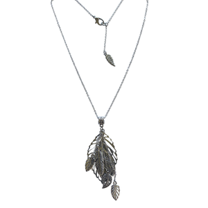 Silver Leaf Chain Necklace