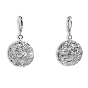 Silver Circle Earrings - Creative Jewelry by Marcia - Asymmetrical Jewelry - Timeless Jewelry