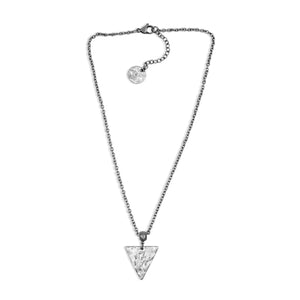 Silver Triangle Pendant Necklace - Creative Jewelry by Marcia - Asymmetrical Jewelry - Timeless Jewelry