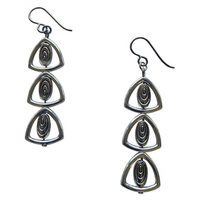 Triple Triangle Earrings for Sensitive Ears