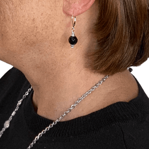 Black Onyx Earrings-Earrings- Creative Jewelry by Marcia
