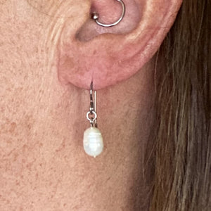 Baroque Pearl Drop Earrings-Earrings- Creative Jewelry by Marcia