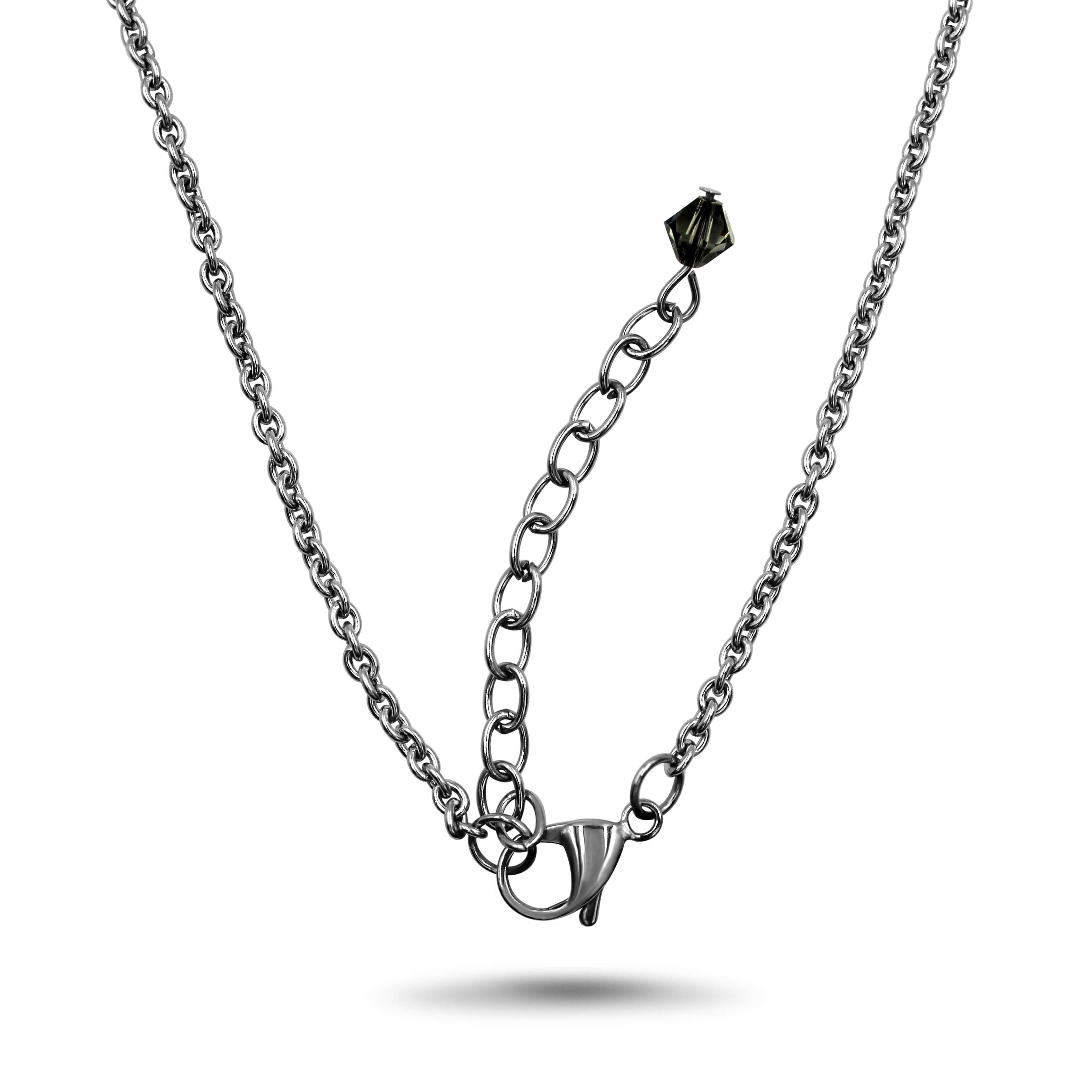 Black Diamond Swarovski Crystal Necklace - Creative Jewelry by Marcia - Asymmetrical Jewelry - Timeless Jewelry
