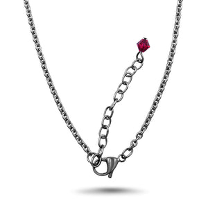 Ruby Swarovski Crystal Necklace - Creative Jewelry by Marcia - Asymmetrical Jewelry - Timeless Jewelry