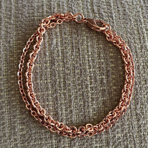 Copper Chain Bracelet with Lobster Clasp