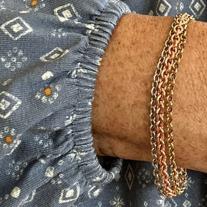 Brass, Copper, Stainless Steel Chain Bracelet