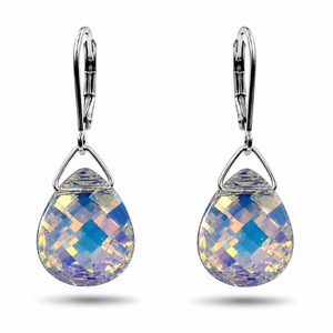 AB Swarovski Crystal Briolette Dangle Earrings