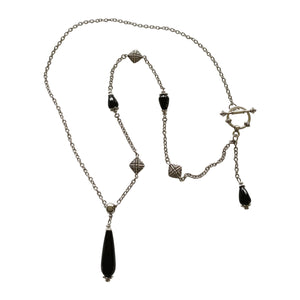 Asymmetrical Black Onyx Necklace
