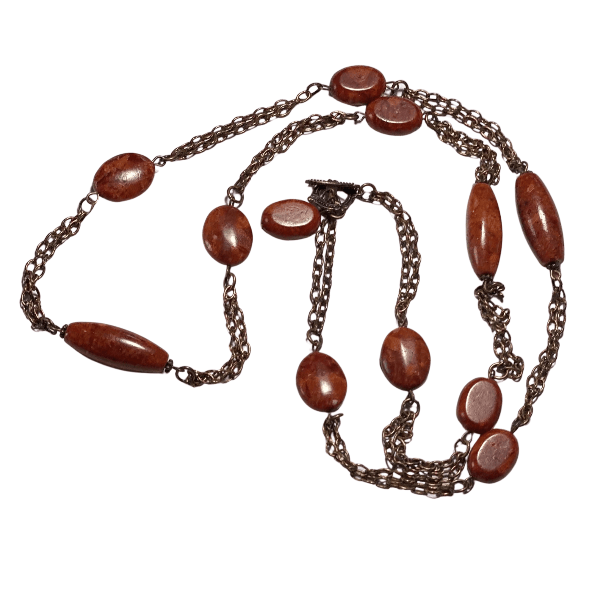 Fossil Coral and Copper Chain Necklace