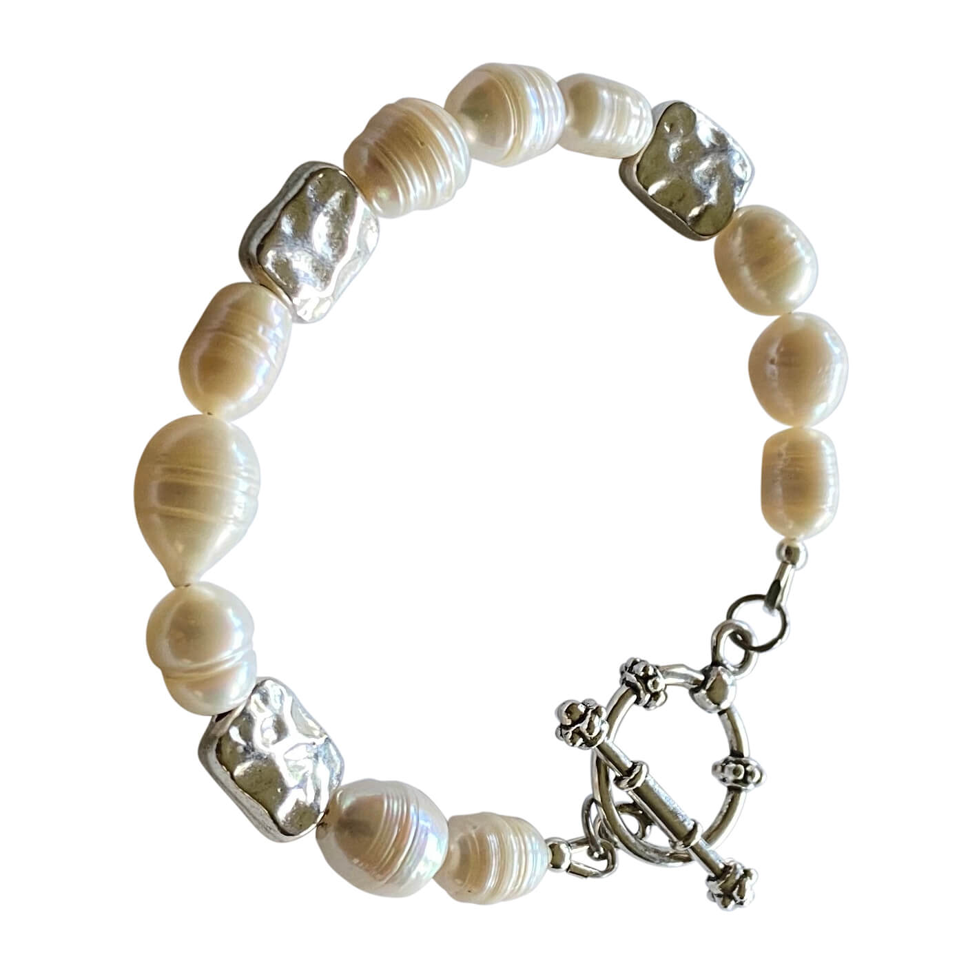 Baroque Pearl Bracelet with Toggle Clasp-Bracelets- Creative Jewelry by Marcia
