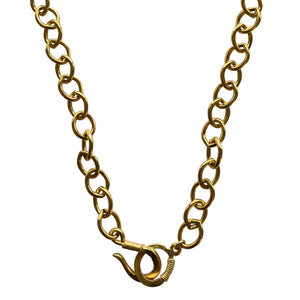 Thick Gold Chain Chunky Necklace with Toggle Clasp