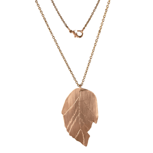 Elm Leaf Copper Necklace-Necklaces- Creative Jewelry by Marcia