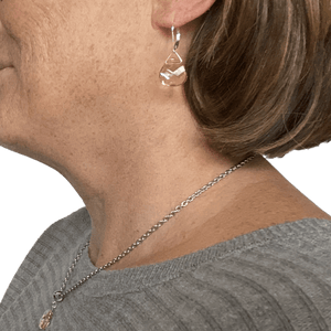 Golden Shadow Swarovski Crystal Briolette Dangle Earrings - Creative Jewelry by Marcia - Asymmetrical Jewelry - Timeless Jewelry