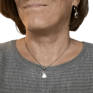 Clear Swarovski Crystal Necklace - Creative Jewelry by Marcia - Asymmetrical Jewelry - Timeless Jewelry