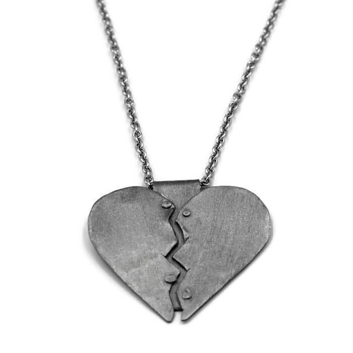Split Heart Necklace – Seasons by Macabla
