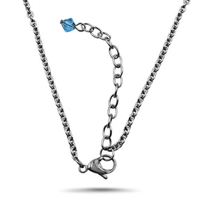 Aquamarine Swarovski Crystal Necklace - Creative Jewelry by Marcia - Asymmetrical Jewelry - Timeless Jewelry