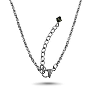 Black Diamond Swarovski Crystal Necklace - Creative Jewelry by Marcia - Asymmetrical Jewelry - Timeless Jewelry