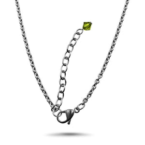 Olivine Swarovski Crystal Necklace - Creative Jewelry by Marcia - Asymmetrical Jewelry - Timeless Jewelry