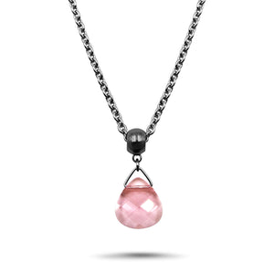 Light Rose Swarovski Crystal Necklace - Creative Jewelry by Marcia - Asymmetrical Jewelry - Timeless Jewelry